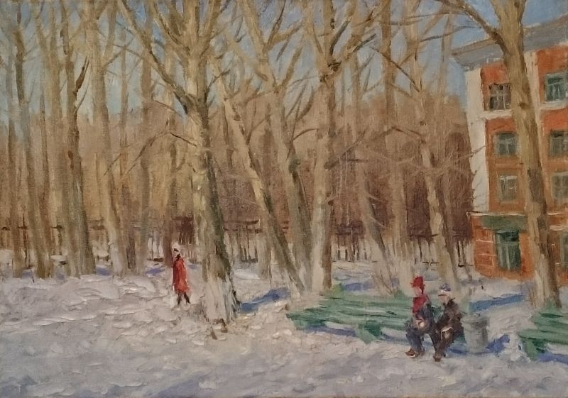 Солнечный день в сквере